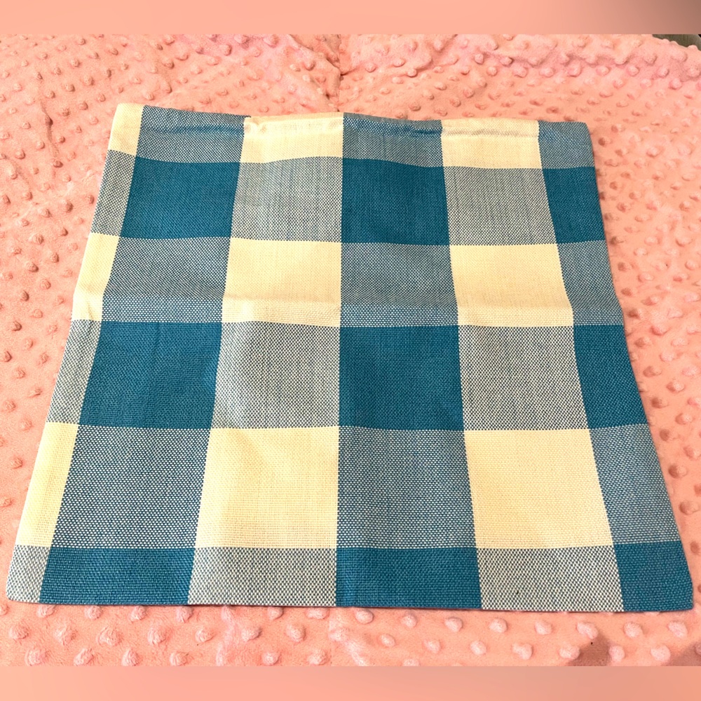 🔆Blue Plaid Accent Pillow Cover
